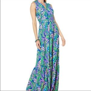 NWT Lilly Pulitzer Pierce Maxi Dress Size Medium Borealis Blue